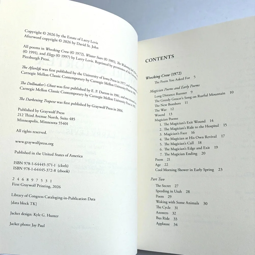 Swirl and Vortex Collected Poems by‎ Larry Levis Advance Readers Copy PB 2026